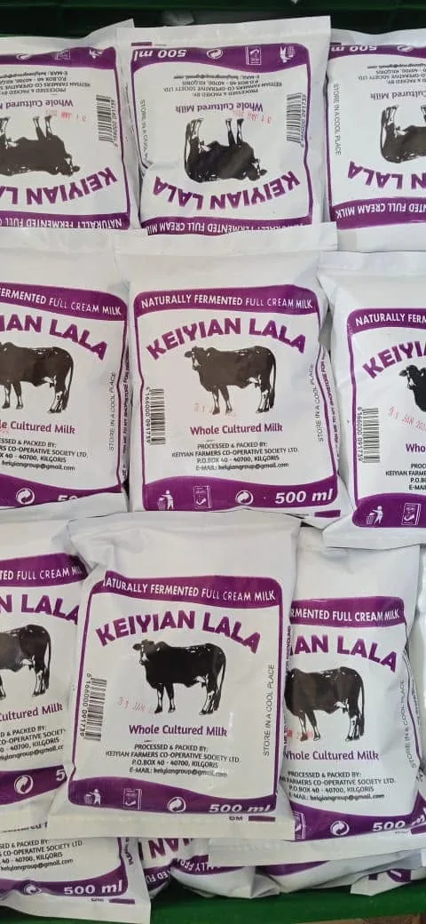 Fresh milk, yoghurt and maziwa mala from Keiyian dairy